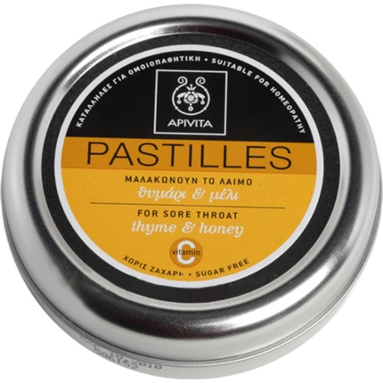 APIVITA PASTILLES (ΚΑΡΑΜΕΛΕΣ) ΘΥΜΑΡΙ-ΜΕΛΙ